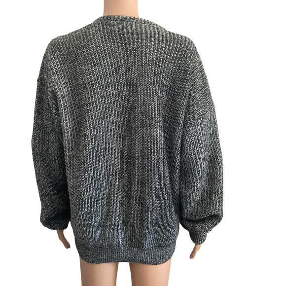 Vintage Edison Knitwear Sweater Womens XL Black White Pullover - Picture 13 of 14